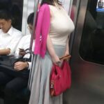 【画像】地下鉄にて犯罪的に大き過ぎる乳をぶら下げたエロリストが目撃されるのサムネイル画像